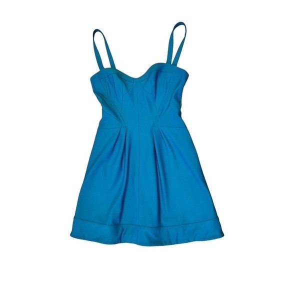 Z Spoke Zac Posen Turquoise Suiting Dress Size 8 - Picture 10 of 11